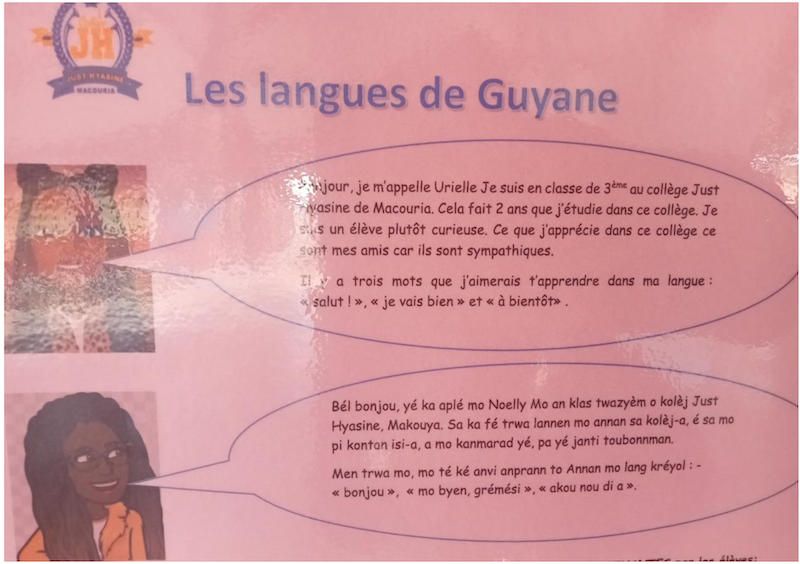 Bilan des affiches de présentations des élèves en plusieurs langues   SEMAINE DES CULTURES